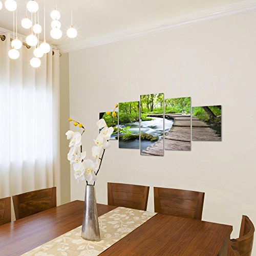 Brücke Landschaft Bild Kunstdruck auf Vlies-Leinwand L184