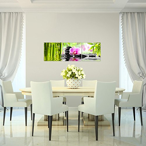 Feng Shui Orchidee Bild Kunstdruck auf Vlies-Leinwand F068