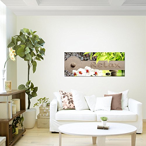 Feng Shui Orchidee Bild Kunstdruck auf Vlies-Leinwand F070