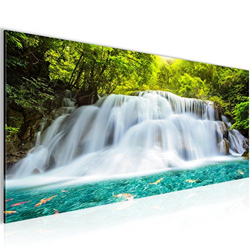 Wasserfall Landschaft Bild Kunstdruck auf Vlies-Leinwand L138