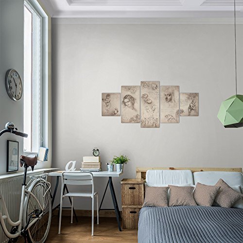 Werke von Leonardo Da Vinci Bild Kunstdruck auf Vlies-Leinwand S034