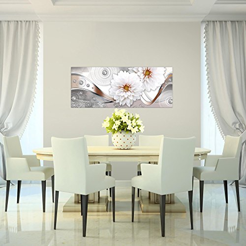 Chrysanthemen Blumen Bild Kunstdruck auf Vlies-Leinwand B333