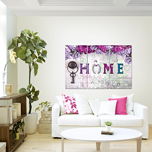 Home Flieder Bild Kunstdruck auf Vlies-Leinwand H008