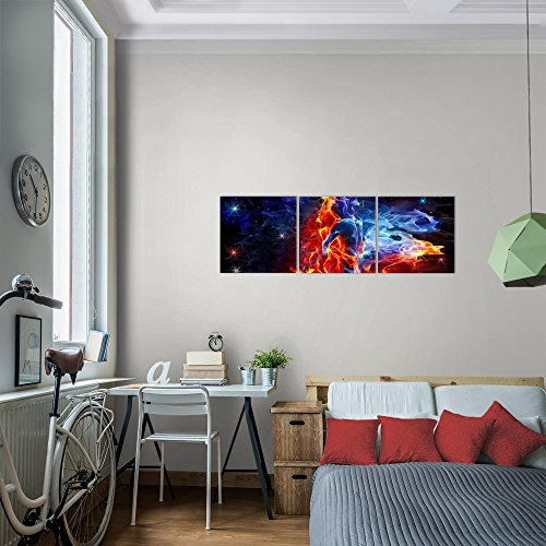 Feuer und Eis Figuren Bild Kunstdruck auf Vlies-Leinwand S045
