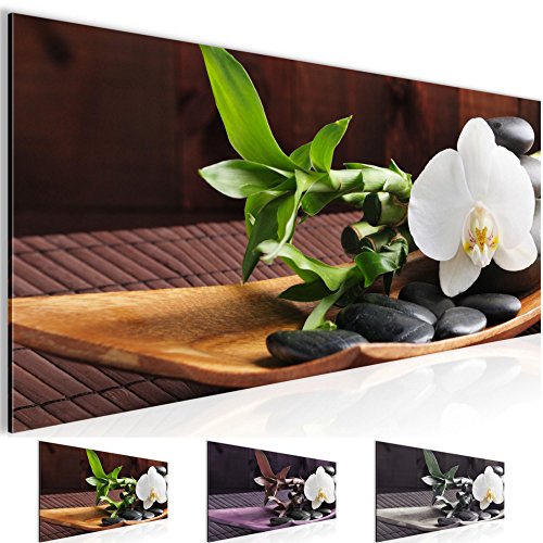 Feng Shui Orchidee Blumen Bild Kunstdruck auf Vlies-Leinwand B337