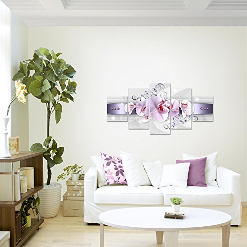 Orchidee Blumen Bild Kunstdruck auf Vlies-Leinwand B375