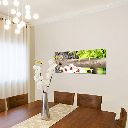 Feng Shui Orchidee Bild Kunstdruck auf Vlies-Leinwand F070