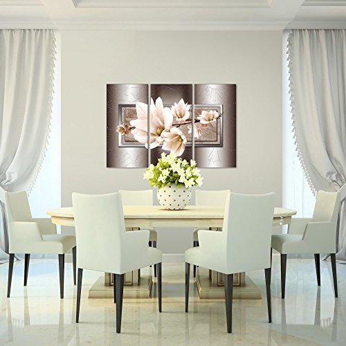 Magnolien Blumen Bild Kunstdruck auf Vlies-Leinwand B326