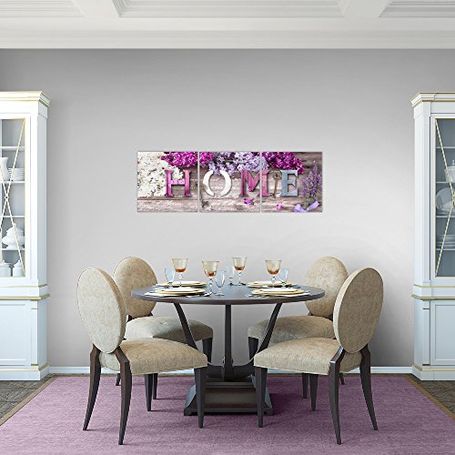 Home Flieder Bild Kunstdruck auf Vlies-Leinwand H006