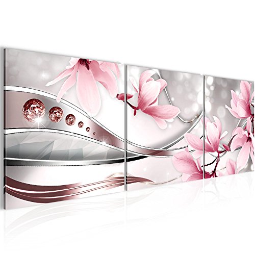 Magnolien Blumen Bild Kunstdruck auf Vlies-Leinwand B273
