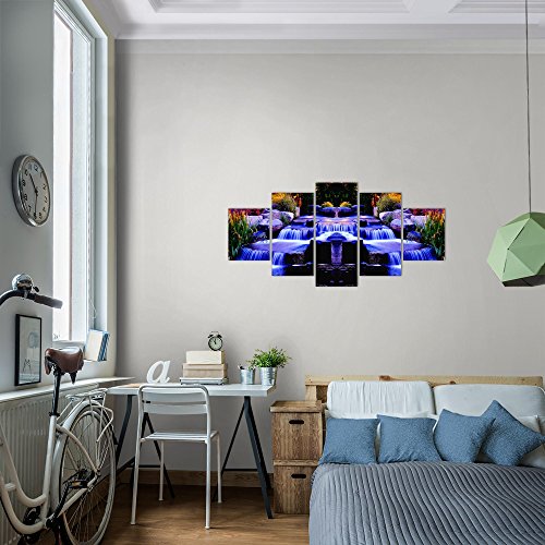 Wasserfall Landschaft Bild Kunstdruck auf Vlies-Leinwand L186