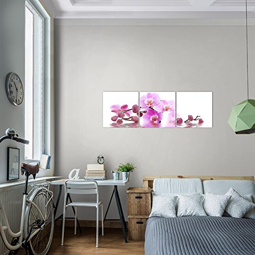 Orchidee Blumen Bild Kunstdruck auf Vlies-Leinwand B344