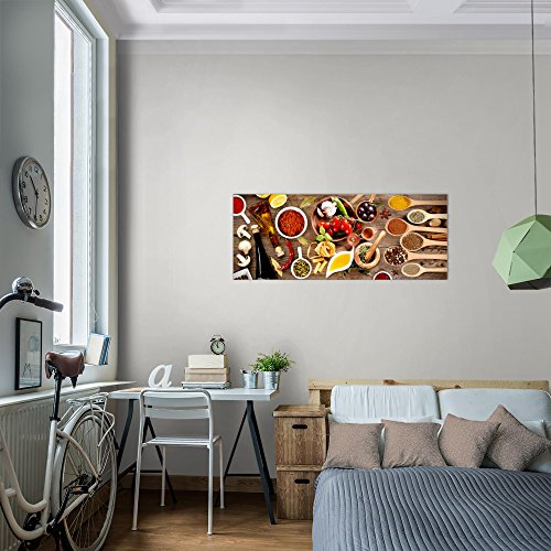 Küche - Gewürze Bild Kunstdruck auf Vlies-Leinwand S117