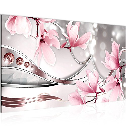 Magnolien Blumen Bild Kunstdruck auf Vlies-Leinwand B274