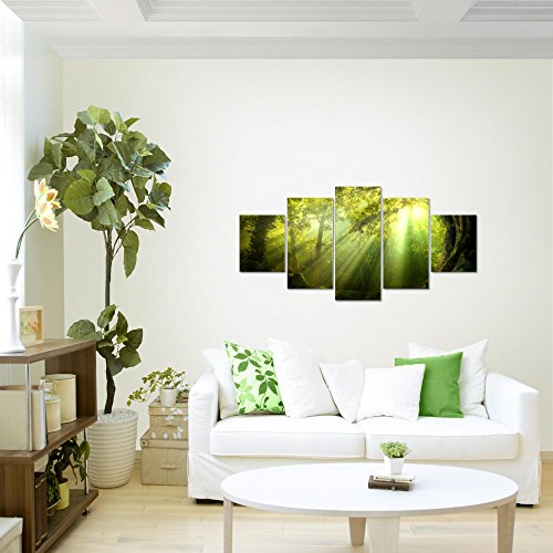 Wald Landschaft Bild Kunstdruck auf Vlies-Leinwand L063