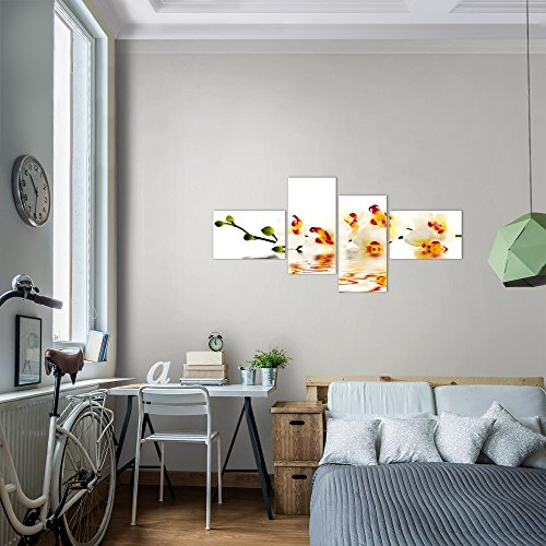 Orchidee Blumen Bild Kunstdruck auf Vlies-Leinwand B165