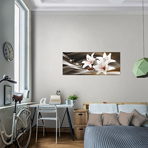 Lilie Blumen Bild Kunstdruck auf Vlies-Leinwand B190