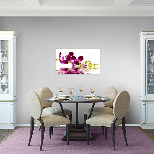 Orchidee Blumen Bild Kunstdruck auf Vlies-Leinwand B077