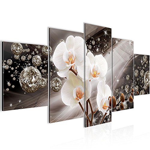 Orchidee Blumen Bild Kunstdruck auf Vlies-Leinwand B140