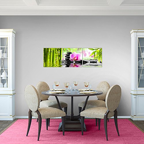 Feng Shui Orchidee Bild Kunstdruck auf Vlies-Leinwand F068
