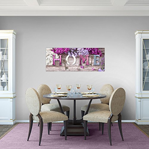 Home Flieder Bild Kunstdruck auf Vlies-Leinwand H003