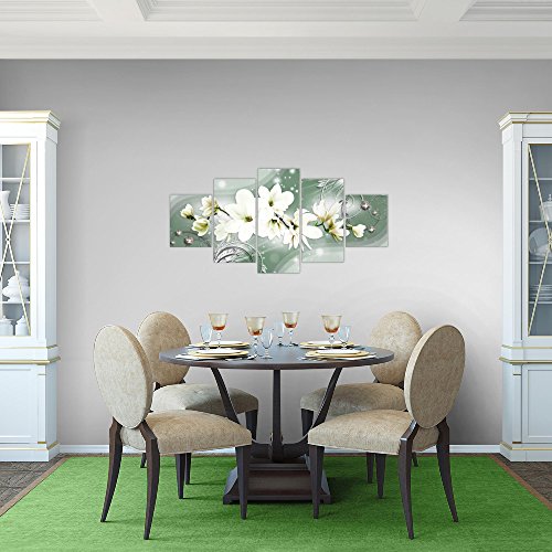 Magnolien Blumen Bild Kunstdruck auf Vlies-Leinwand B313