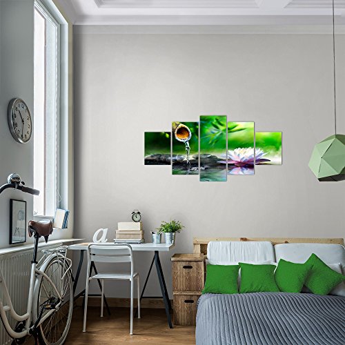 Lotusblume Blumen Bild Kunstdruck auf Vlies-Leinwand B334