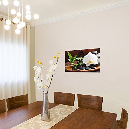 Feng Shui Orchidee Bild Kunstdruck auf Vlies-Leinwand F069