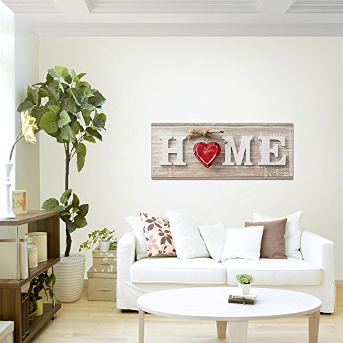 Home Herz Bild Kunstdruck auf Vlies-Leinwand H026