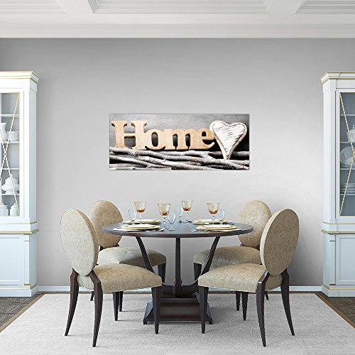 Home Herz Bild Kunstdruck auf Vlies-Leinwand H025