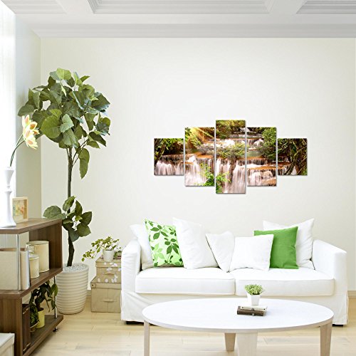Wasserfall Landschaft Bild Kunstdruck auf Vlies-Leinwand L146