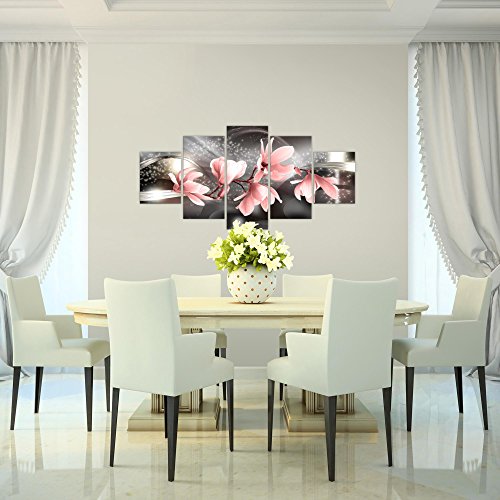 Magnolien Blumen Bild Kunstdruck auf Vlies-Leinwand B322