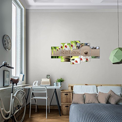 Feng Shui Orchidee Bild Kunstdruck auf Vlies-Leinwand F073