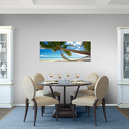 Strand Palmen Landschaft Bild Kunstdruck auf Vlies-Leinwand L007