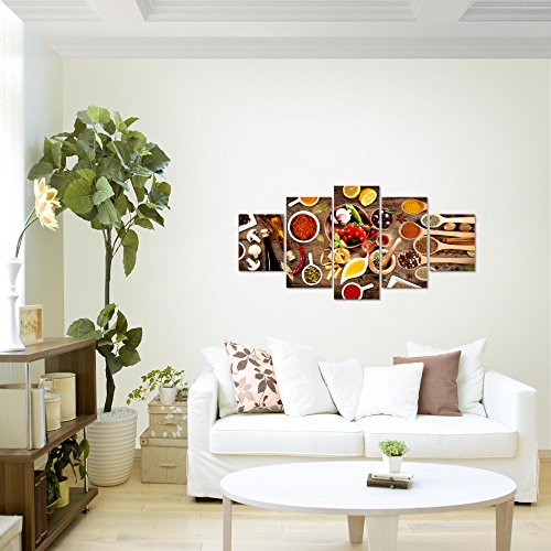 Küche - Gewürze Bild Kunstdruck auf Vlies-Leinwand S116