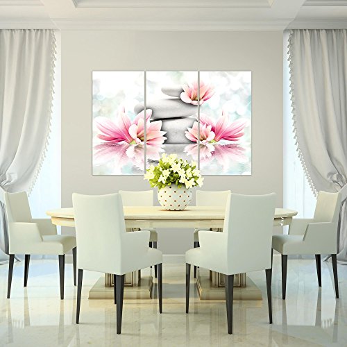 Magnolien Blumen Bild Kunstdruck auf Vlies-Leinwand B299
