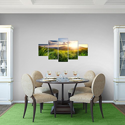 Sonnenuntergang Landschaft Bild Kunstdruck auf Vlies-Leinwand L025