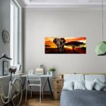 Afrika Elefant Bild Kunstdruck auf Vlies-Leinwand Af035