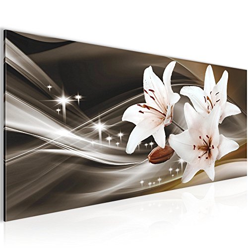 Lilie Blumen Bild Kunstdruck auf Vlies-Leinwand B190