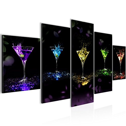 Martini Gläser Bild Kunstdruck auf Vlies-Leinwand S177