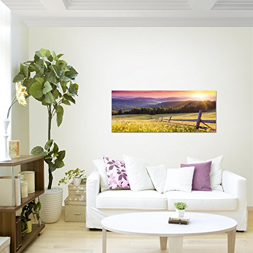 Sonnenaufgang Landschaft Bild Kunstdruck auf Vlies-Leinwand L046