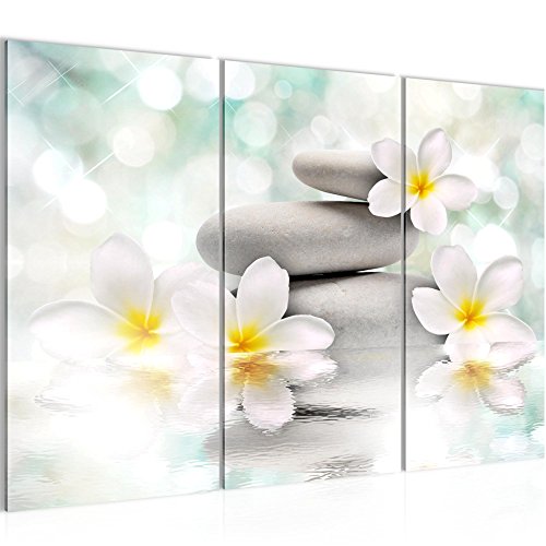Feng Shui Blumen Bild Kunstdruck auf Vlies-Leinwand B481