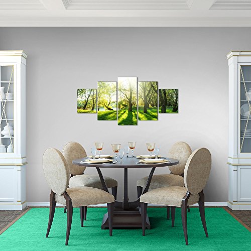 Wald Landschaft Bild Kunstdruck auf Vlies-Leinwand L068