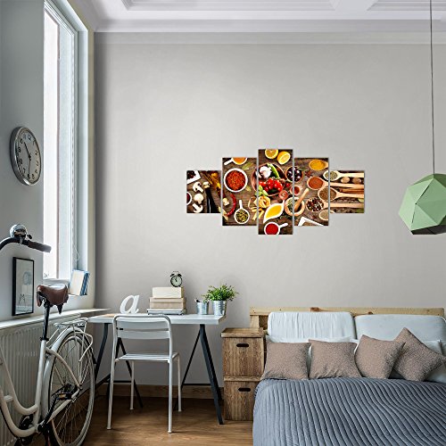 Küche - Gewürze Bild Kunstdruck auf Vlies-Leinwand S116