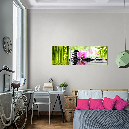 Feng Shui Orchidee Bild Kunstdruck auf Vlies-Leinwand F068