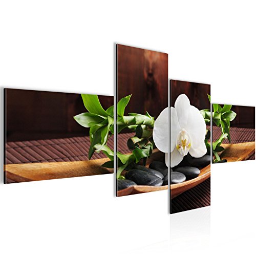 Feng Shui Orchidee Bild Kunstdruck auf Vlies-Leinwand F065
