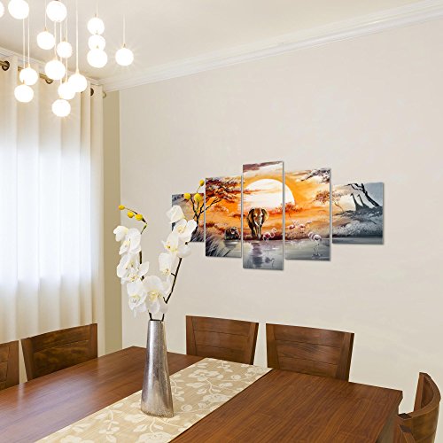 Afrika Elefant Bild Kunstdruck auf Vlies-Leinwand Af010