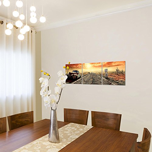 Route 66 Landschaft Bild Kunstdruck auf Vlies-Leinwand L181