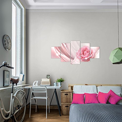 Rose Blumen Bild Kunstdruck auf Vlies-Leinwand B378
