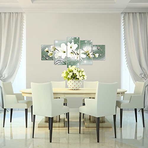 Magnolien Blumen Bild Kunstdruck auf Vlies-Leinwand B313
